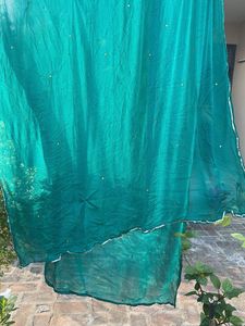 Emerald Green Sequined Dupatta