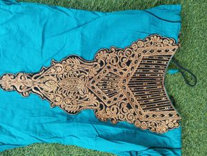 Stunning Teal Embroidered Gown