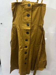 Mustard Button-Down Sundress