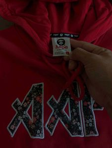 AAPE By A Bathing Ape Red Hoodie