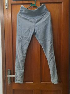 Silver straight Ankle length denim Jeggings