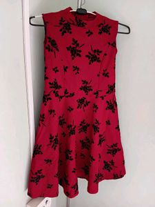 Brand New Red Floral Skater Dress With Jacket