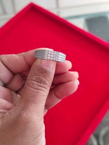 92.5 men's Ring Sparkling Diamond Band