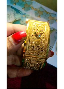 Ethnic Indian Traditional Gold Plated Brass Bangle