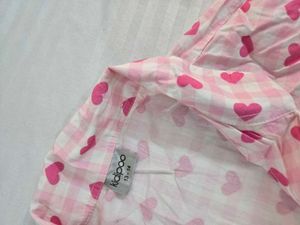 Cute Pink Heart Pajama Set 12 to 14yrs