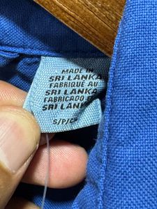 Levis Blue Button Down Cotton Shirt