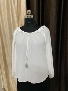 Dorothy perkins Chic White Puff Sleeve Top