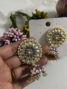 Elegant Jhumka and Stud Earring Set