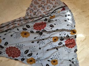 Beautiful handmade Floral Print Anarkali Kurta