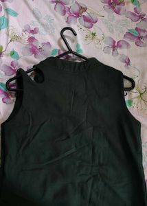 Sleeveless Green Top