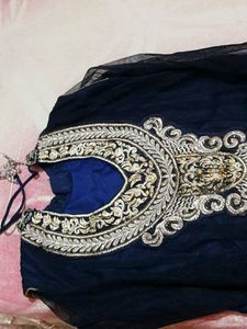 Elegant Navy Blue Embellished Kurti