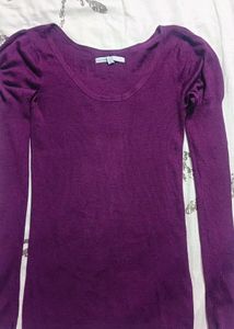 Purple Puff Sleeve Top (Brand- old Navy -S)