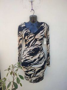 🎀Price Drop🎀BP Beige Burnout Tiger Stripe Dress