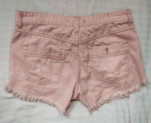 Floral Embroidered Denim + Pink Shorts