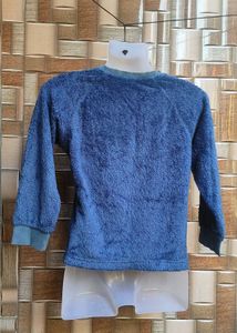 Cozy Blue Plush Pullover Sweater