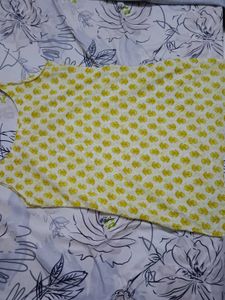 Yellow Floral Print Tank Top