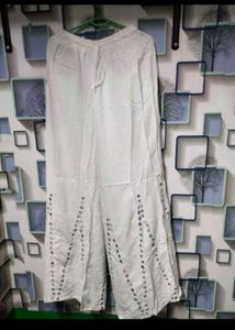 purple mirror work sharara set