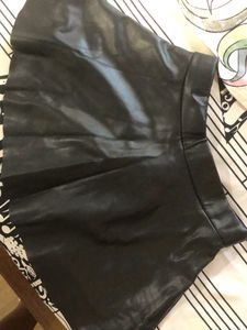 Top And Leather Skirt