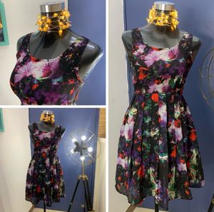 Floral Print Fit & Flare Dress