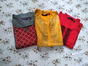 3 set of Branded Kurtas Bundle for women💕
