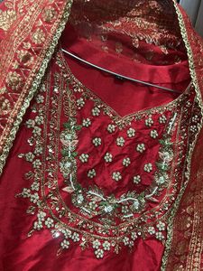 Elegant Red &amp; Gold Ethnic Suit