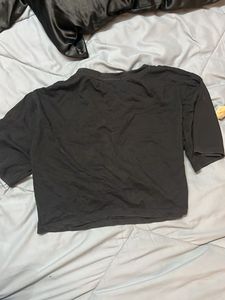 Black Cropped T-Shirt