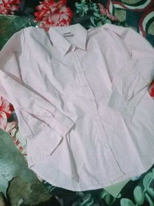 Pink Striped Oversized Shirt