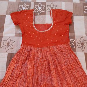 Beautiful coral Ethnic Gown