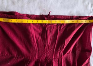 Elegant Off-White Kurta with Maroon Scarf