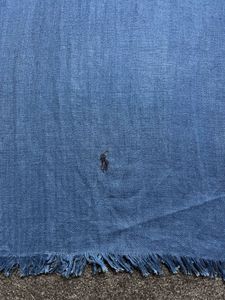Blue Linen Scarf