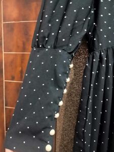 Chic Black Polka Dot Dress