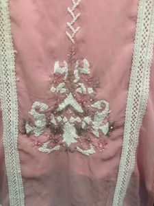 Elegant Pink Kurta set with Lace