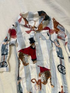 Cute Circus Print Baby Jumpsuit