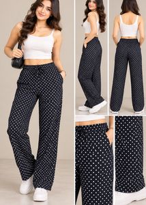 Blue and white Polk dot pant