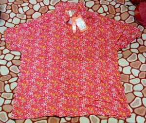 Floral Print V-Neck Top
