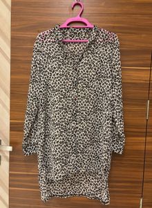 Leopard Print long Tunic Top (SHIRT)