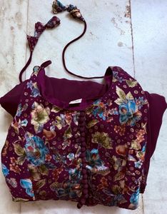 Royal plum Anarkali-twi