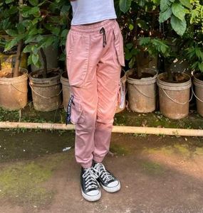 Pink Cargo Joggers