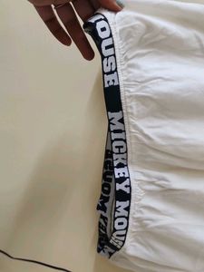Mickey Mouse Cropped White T-Shirt