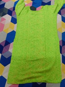 Green Printed Kurta