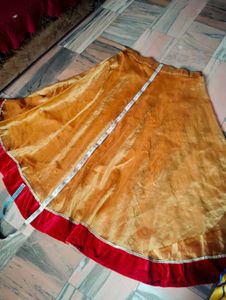 Golden Skirt with Red Border