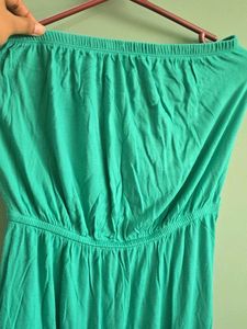 Green Strapless Summer Dress