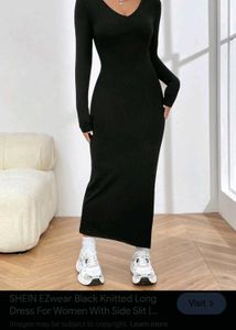 Sleek Black Ribbed Bodycon Dress