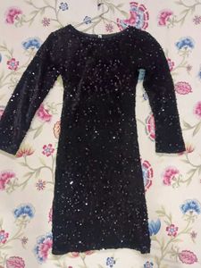 Sparkly Black Sequin Dress