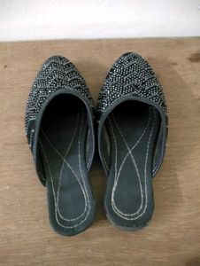 Embellished Black Sandal