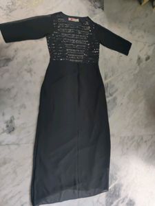 Black evening gown long