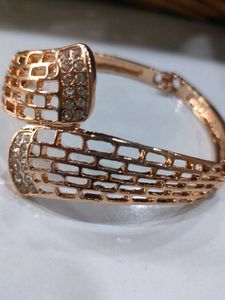 Gold Tone Rhinestone Cuff Bracelet