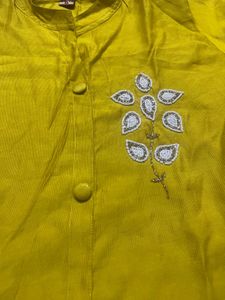 Vibrant Yellow Kurta Palazzo Set