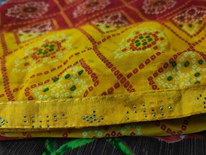 Vibrant Bandhani Print Saree