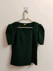 Chic Puff Sleeve Square Neck Top